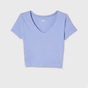 Light Blue V-Neck Tee 🐳⚡️